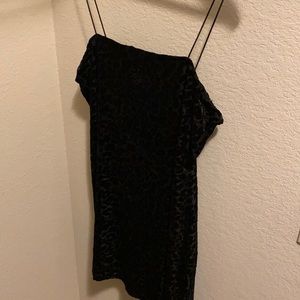 Black Velvet Slip Dress